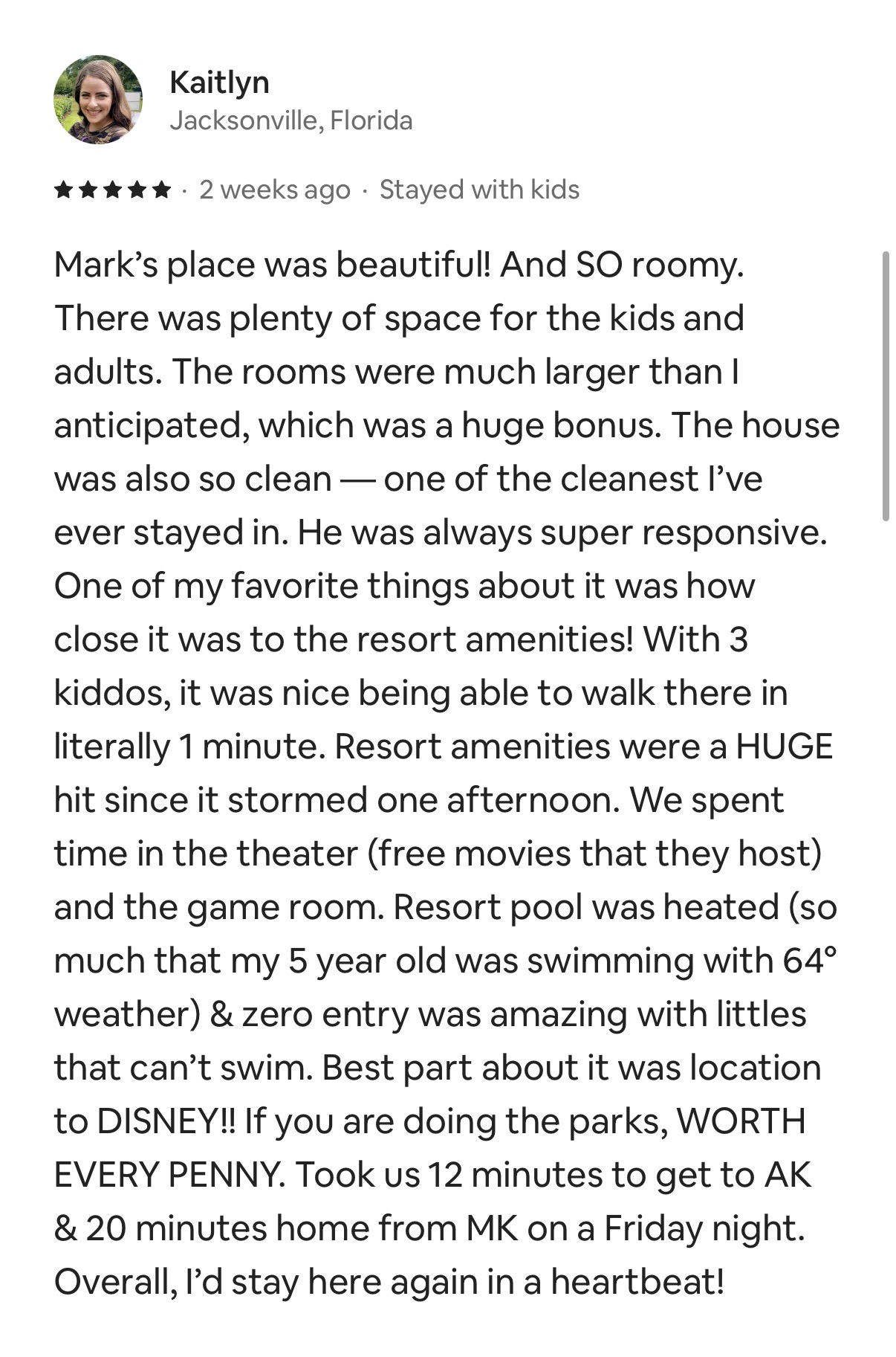 Guest review